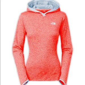 The North Face (XL)Women's Reactor L/S Hoodie Radiant Orange Heather/Powder Blue